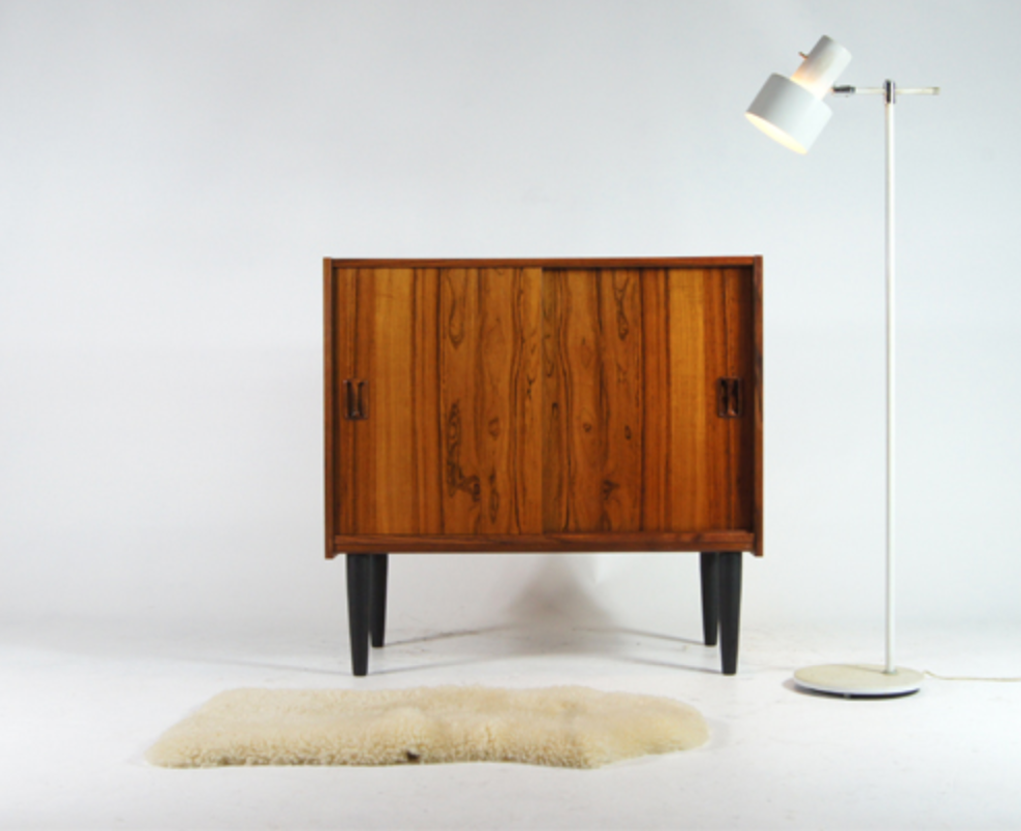 Vintage Danish retro hi-fi furniture in rosewood