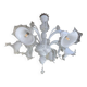 Venetian Transparent and Milky-White Murano Style Glass Chandelier
