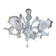 Venetian Transparent and Milky-White Murano Style Glass Chandelier