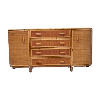 Rattan sideboard, year 70