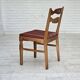 1960s, set of 4 pcs Danish dining chairs, furniture wool, solid oak wood.