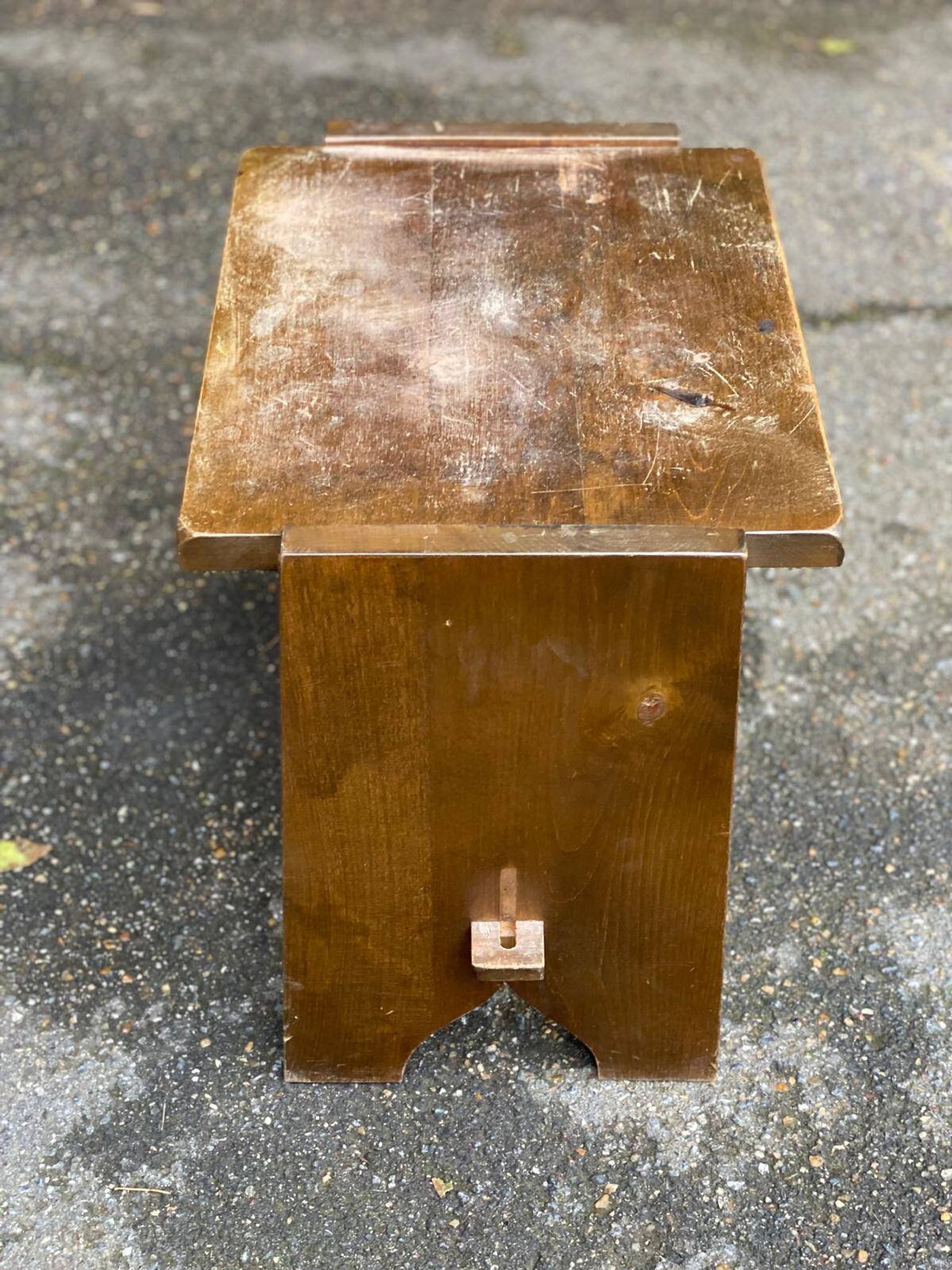 Tabouret scandinave en bois massif 1950