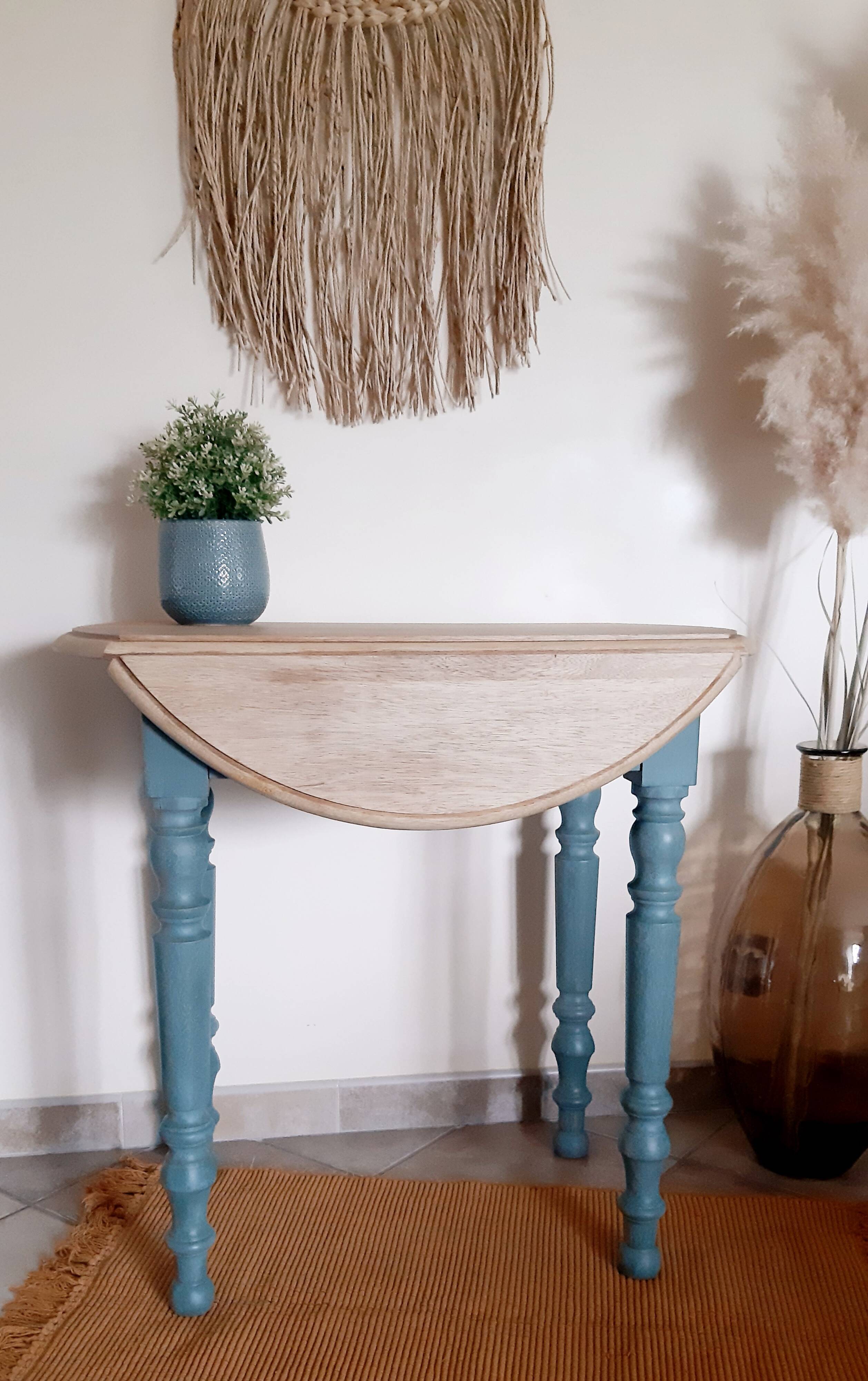 Console small renovated solid wood desk