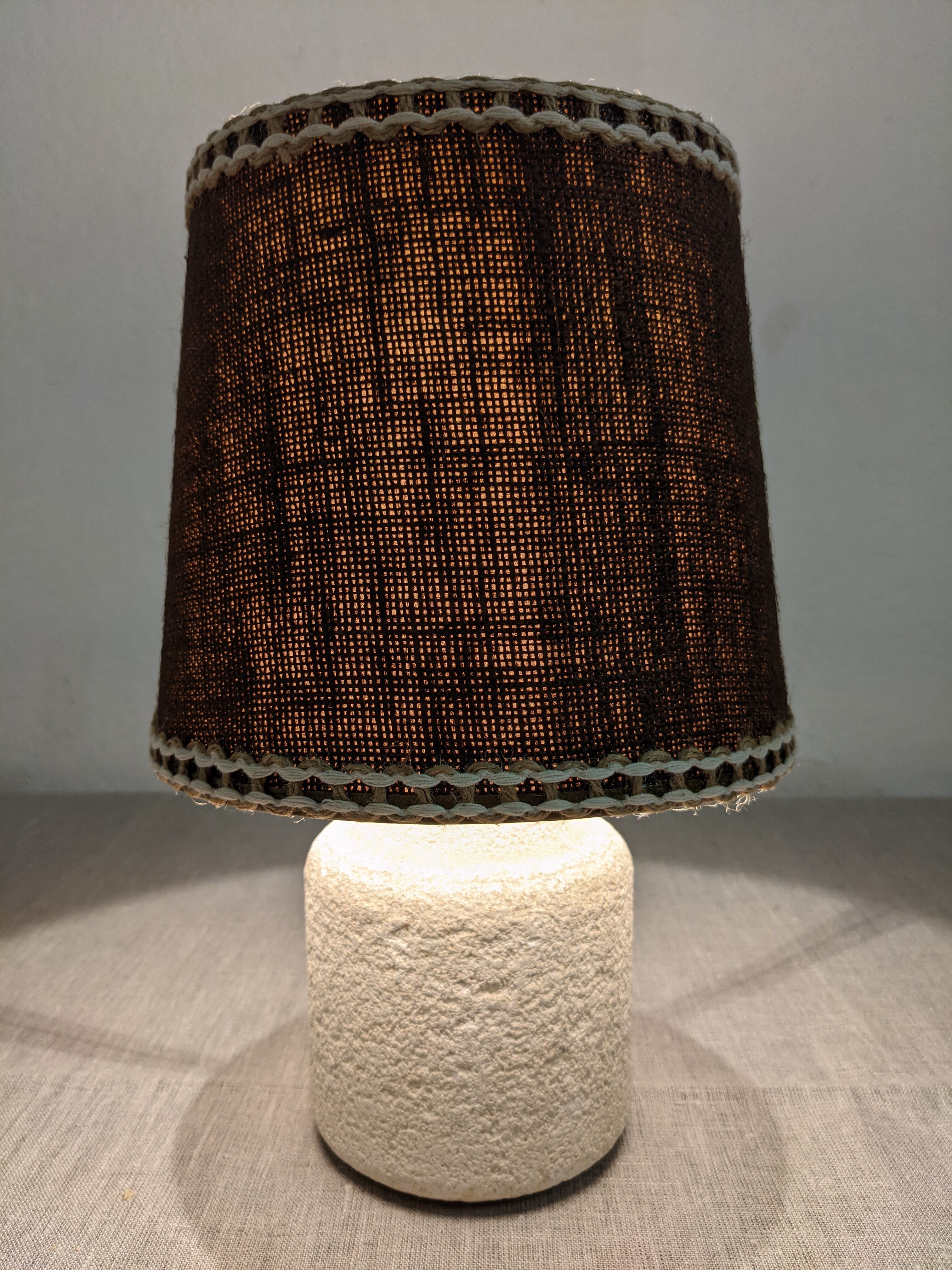 Lampe de chevet vintage en travertin