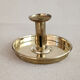 Yellow copper hand candle holder