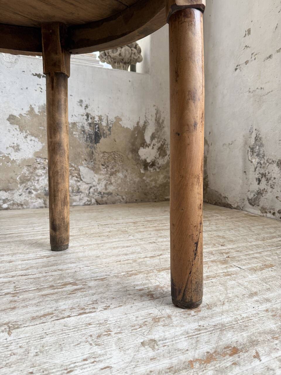 Oval walnut farmhouse table