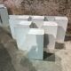 Series of 10 white laqué metal wall light 1960s