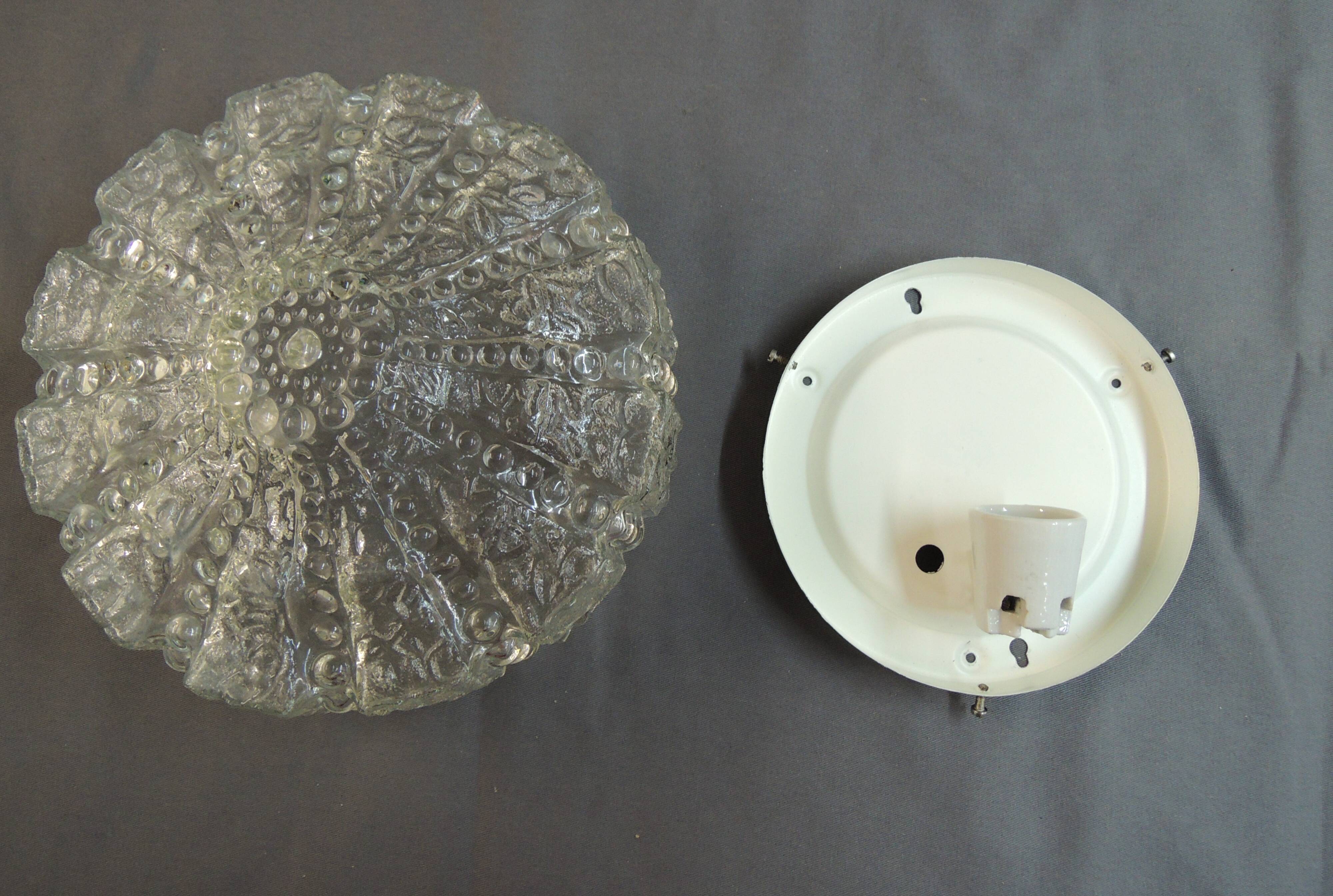 "Dome" ceiling light in moulded glass