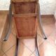Varnished wooden stand with two shelves and curved legs / 50s-60s