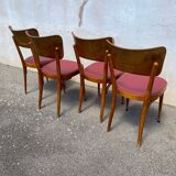 Set of 4 Baumann vinyl bistro chairs