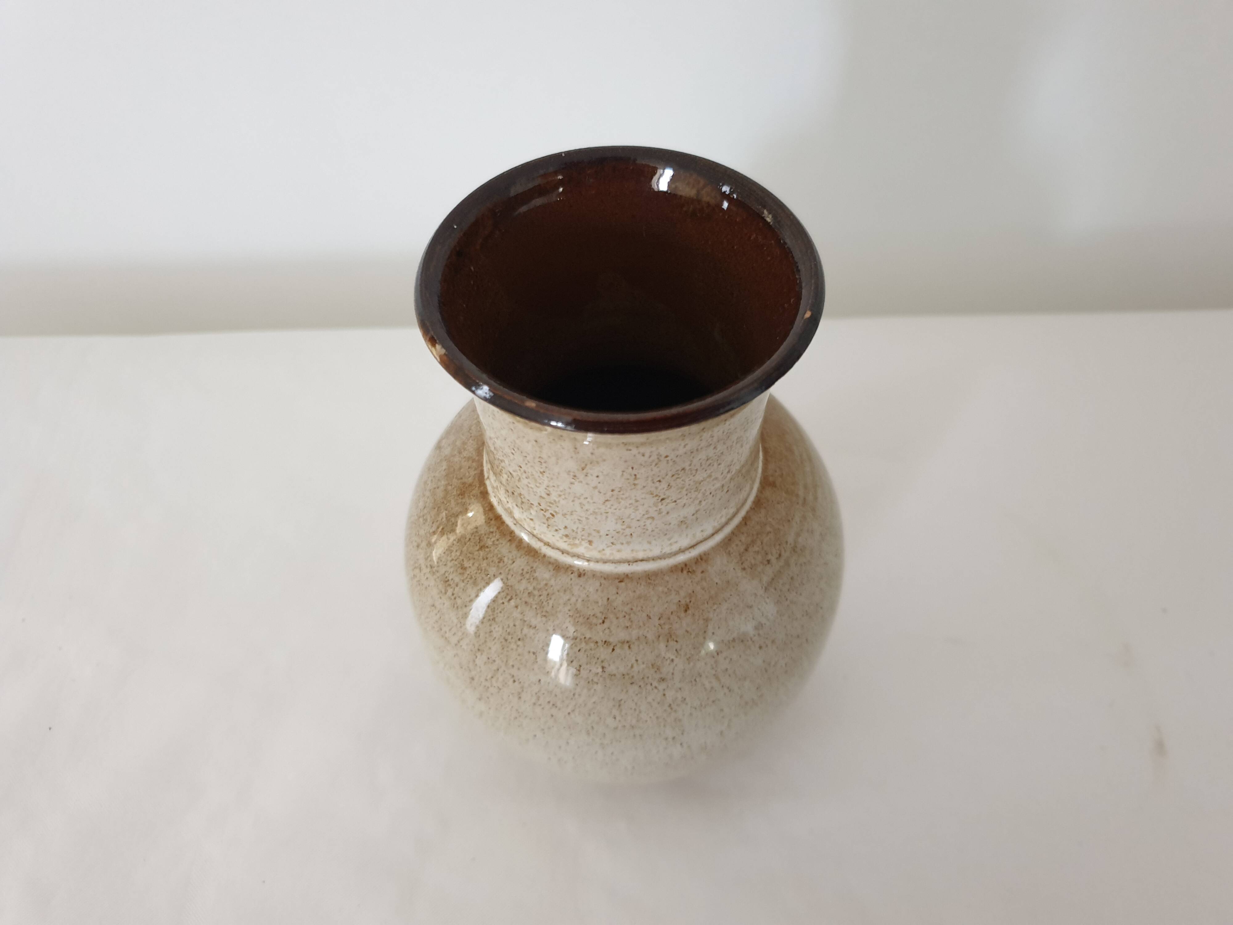 Ceramic vase with floral motif by Jean Paulet - vintage