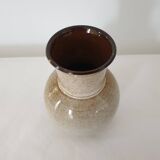 Ceramic vase with floral motif by Jean Paulet - vintage