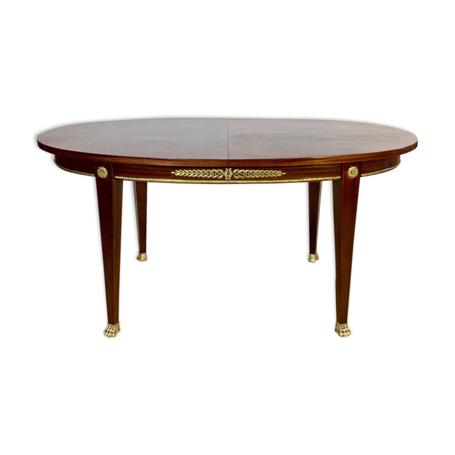 Oval mahogany table Empire style