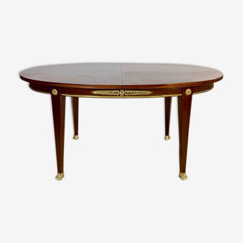 Table ovale en acajou style Empire