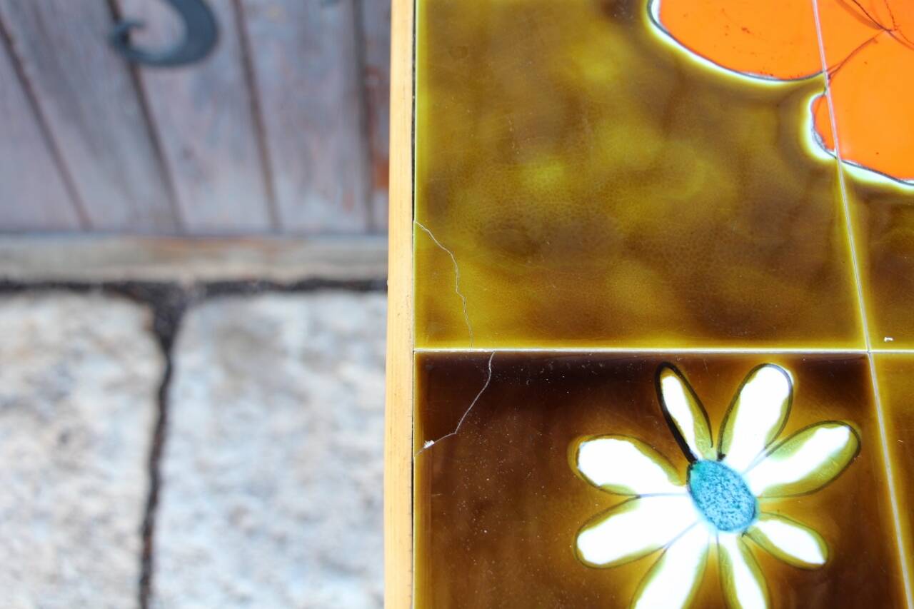 Vintage bamboo and rattan sideboard in the style of Audoux Minet.