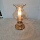 Vintage style boudoir lamp in glass and marble