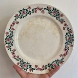 Set of 8 flat plates vintage model Cécile de HBCM