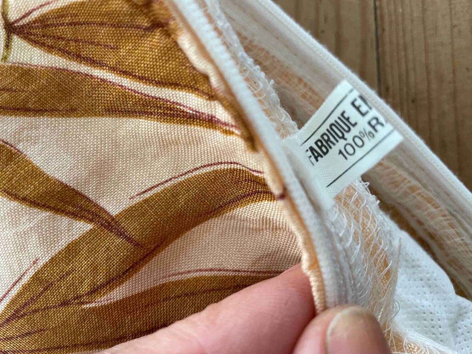 Vintage cushion decorated with birds, Thailand