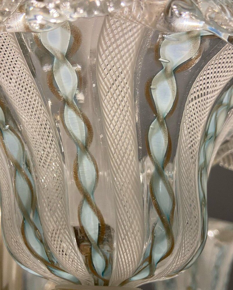 Venetian Murano Art Glass Chandelier from Venini