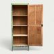 Armoire bonnetière parisienne ancienne patine kaki