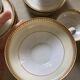 Tasses à thé chocolat porcelaine vintage Limoges jaune pastel or