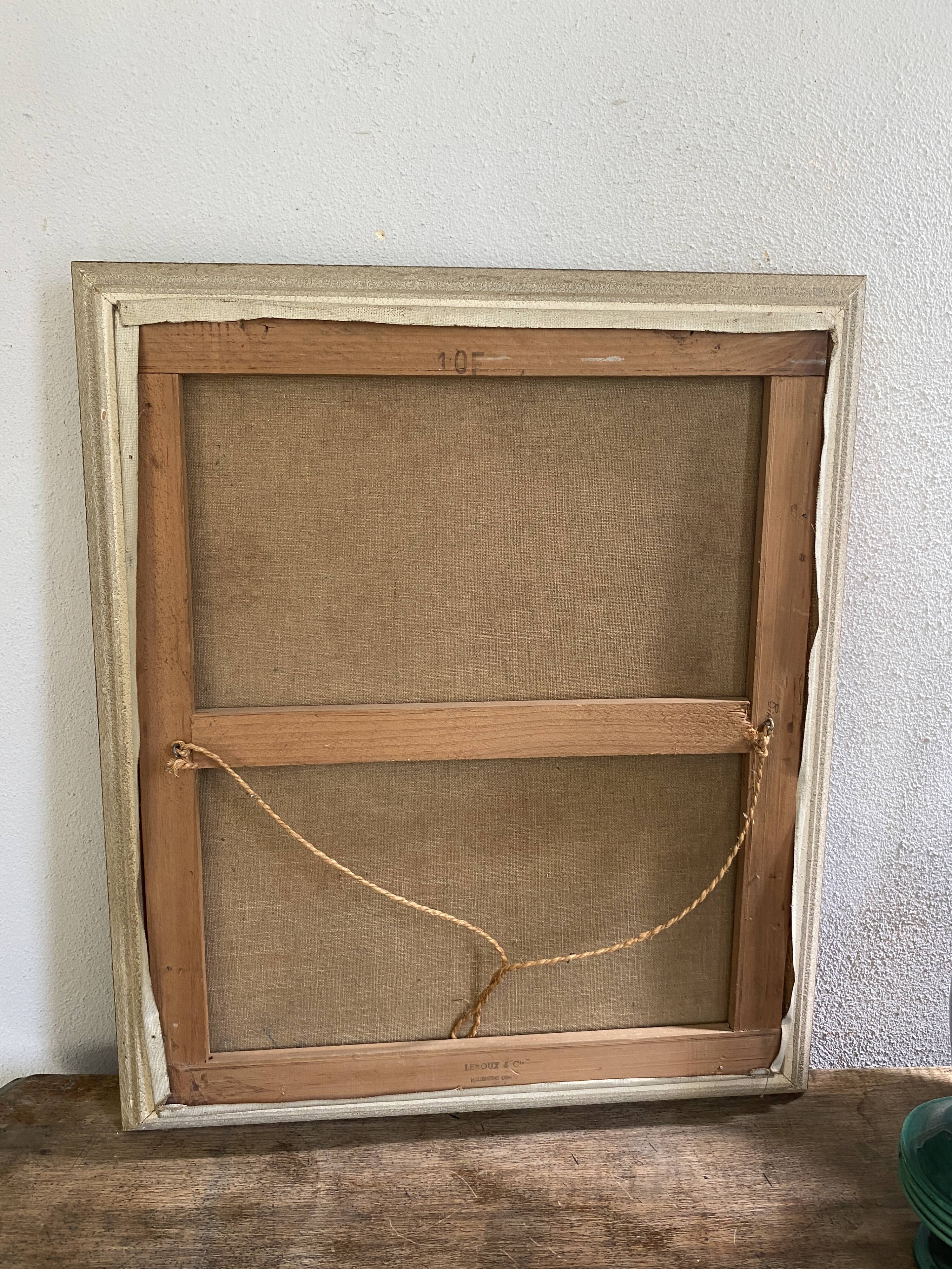 Oil on canvas, wooden fabric frame, 1950s