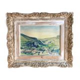 "Provençal Landscape" original watercolor on pencil