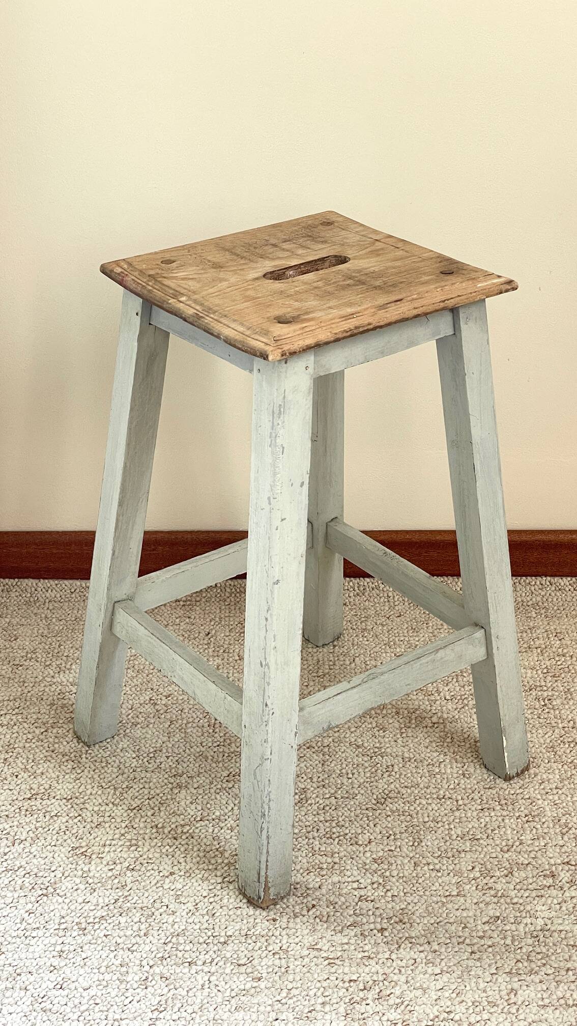 TABOURET Ancien BOIS Massif