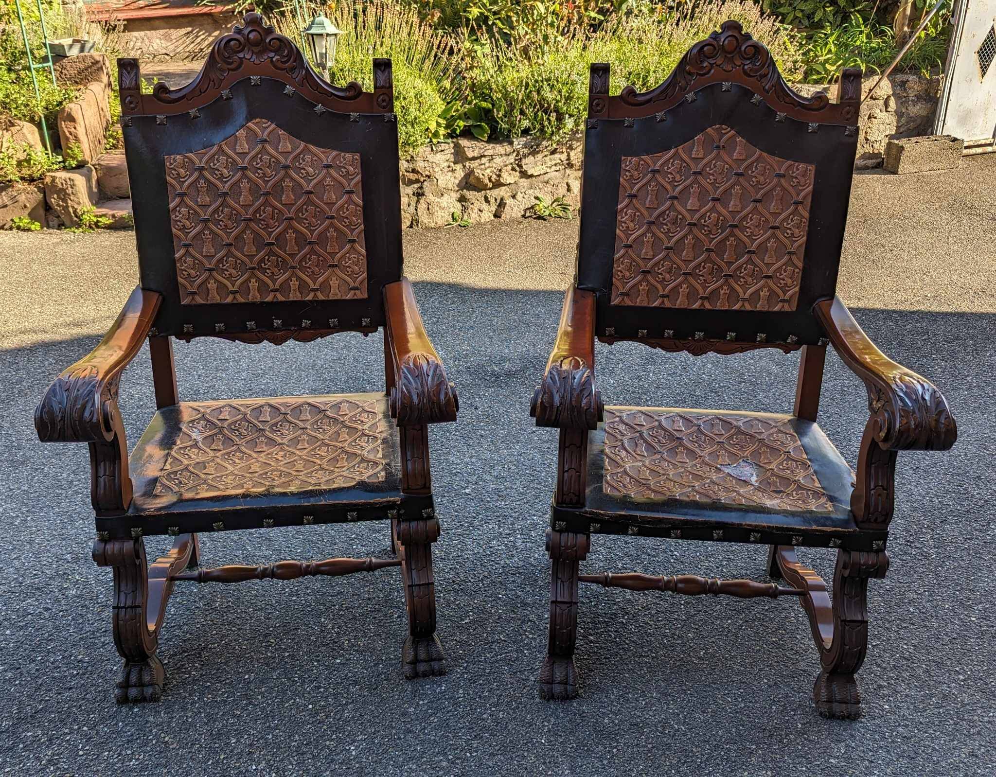 Spanish Renaissance style armchairs