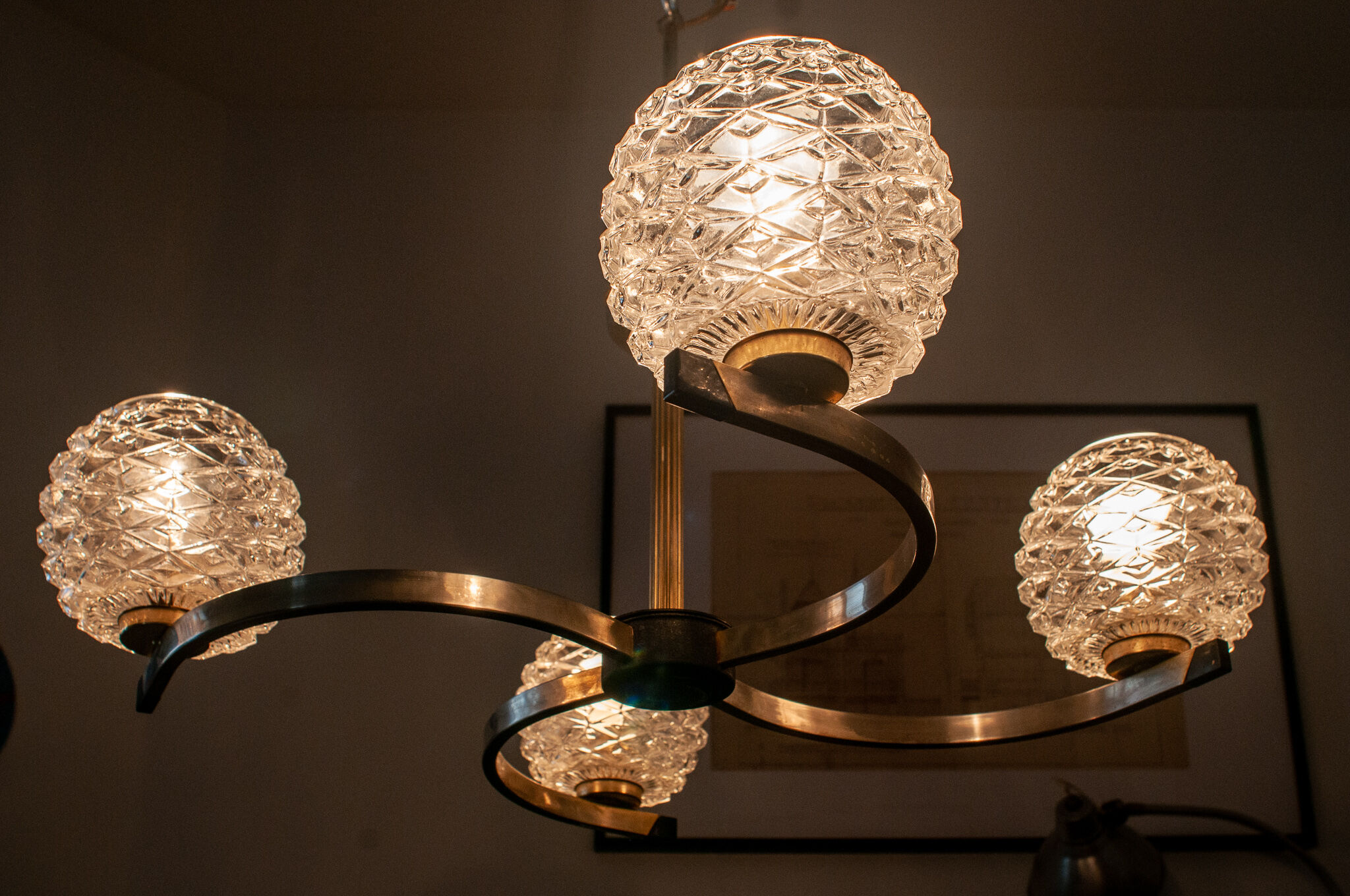 Spiral chandelier 1960