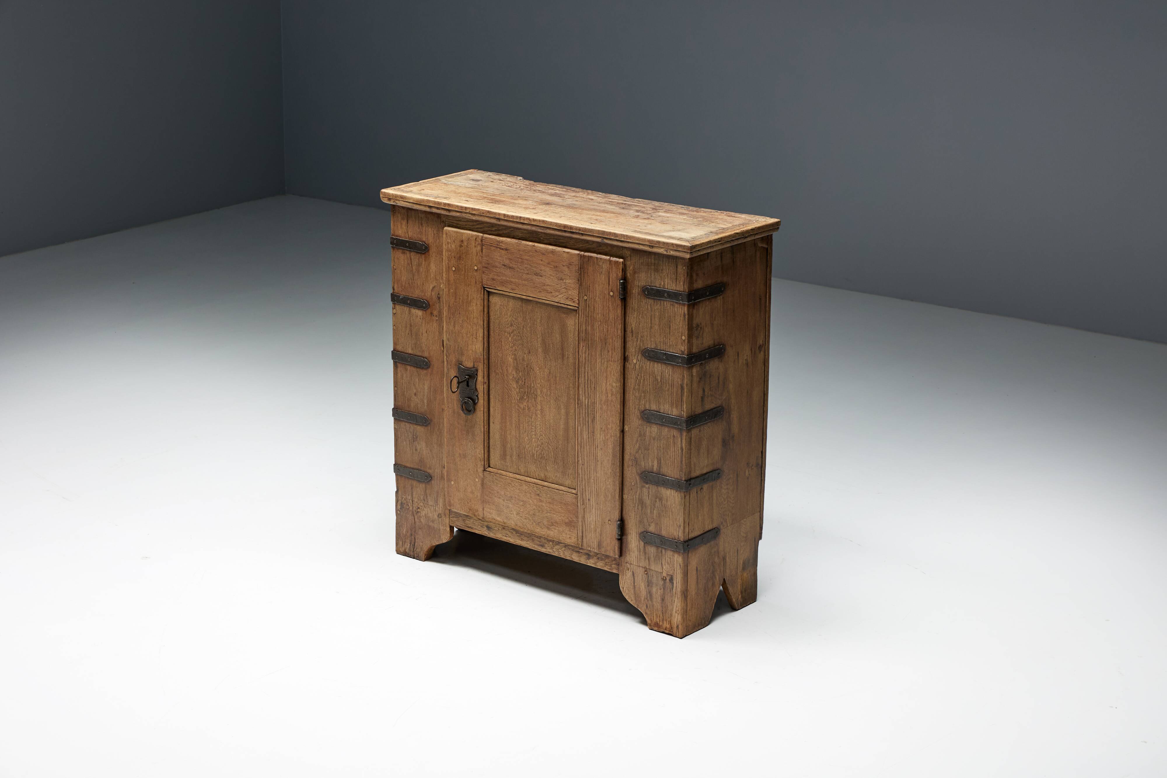Brutalist Folk Art Cabinet, Spain, 18th Century