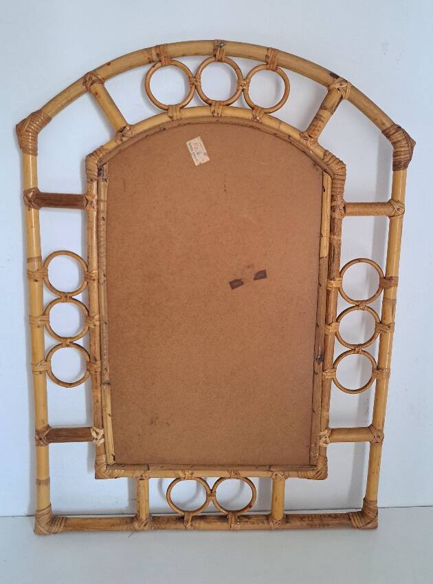 Vintage bamboo mirror