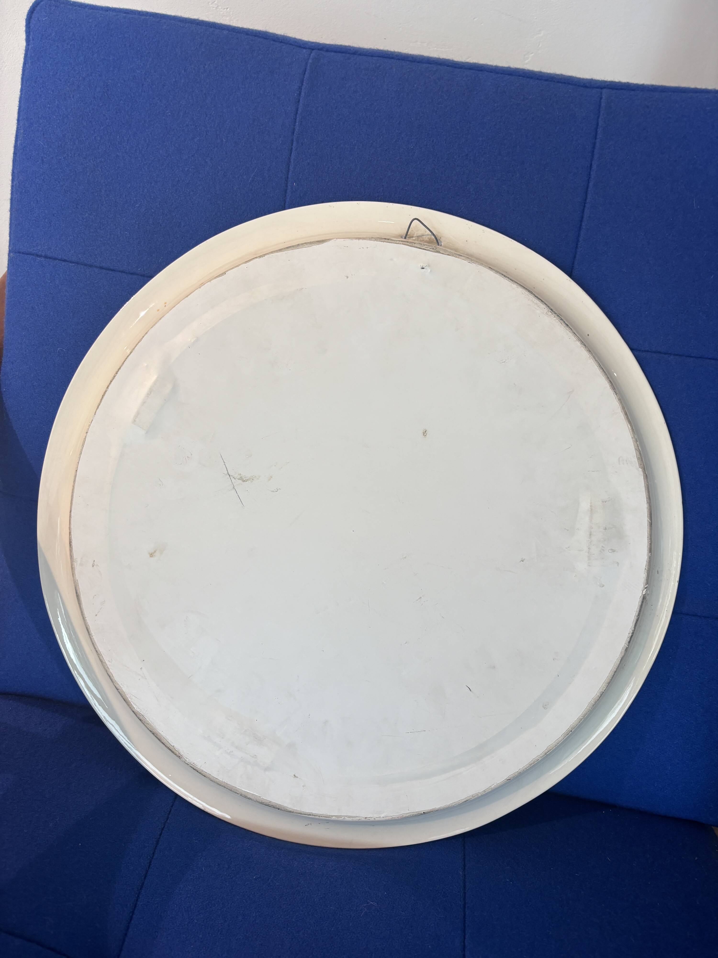Handmade floral ceramic mirror