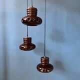 Ceramic pendant lamp West Germany Cascade