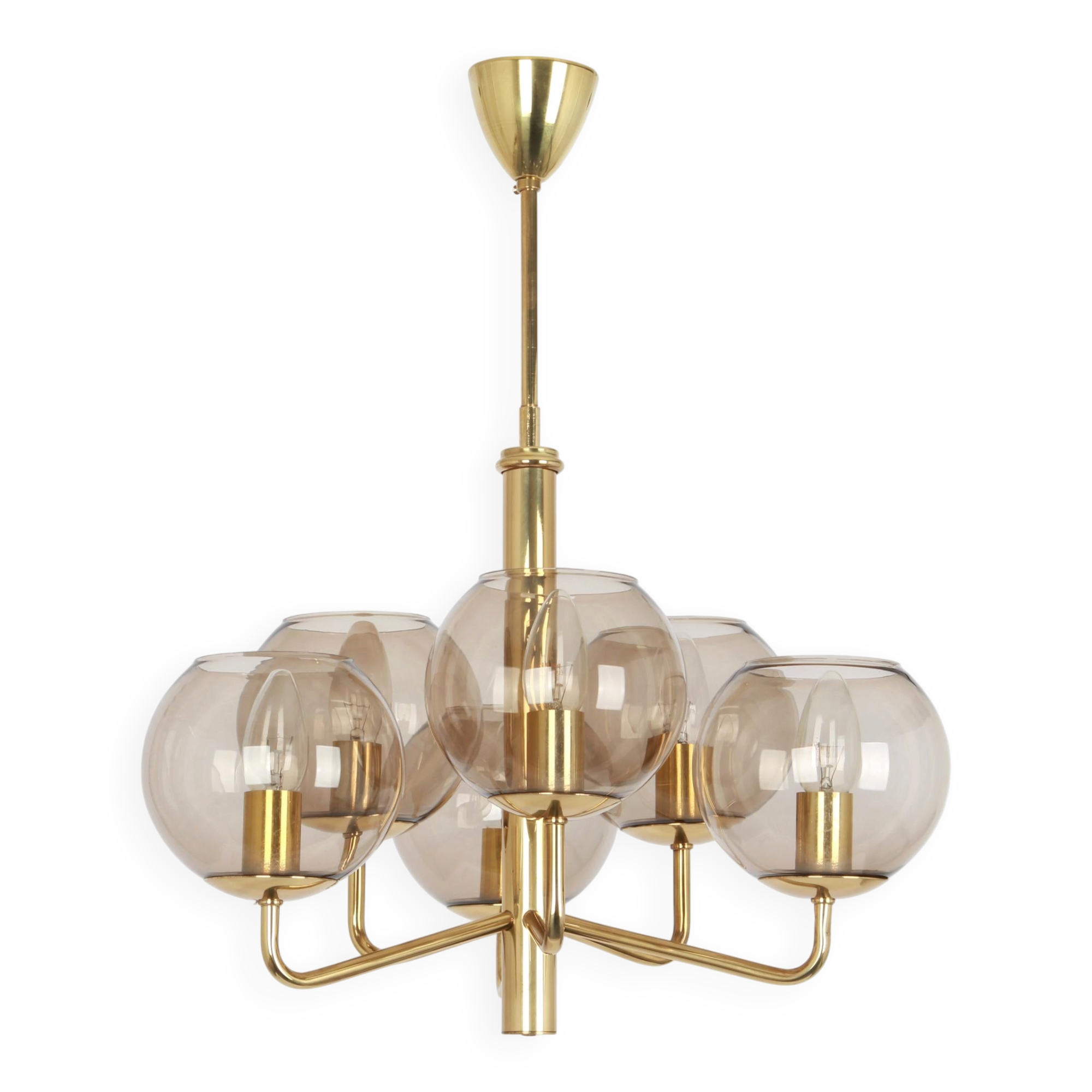 Petite suspension de designer style Sciolari, années 1960