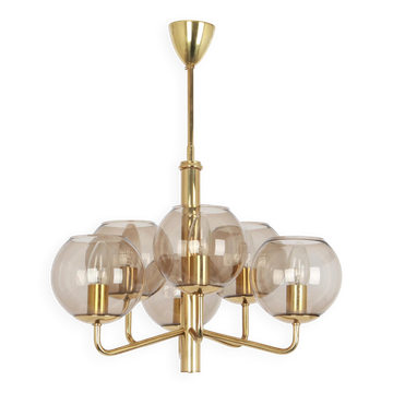 Small designer suspension light in the style of Sciolari, 1960s.