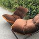2 brown armchairs from the 70
