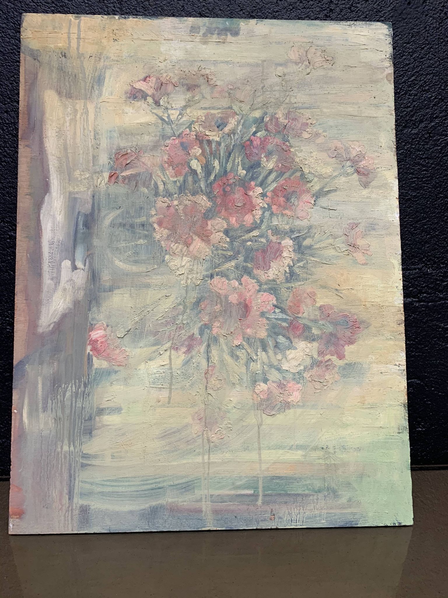 Vintage painting, painting, still life with flowers