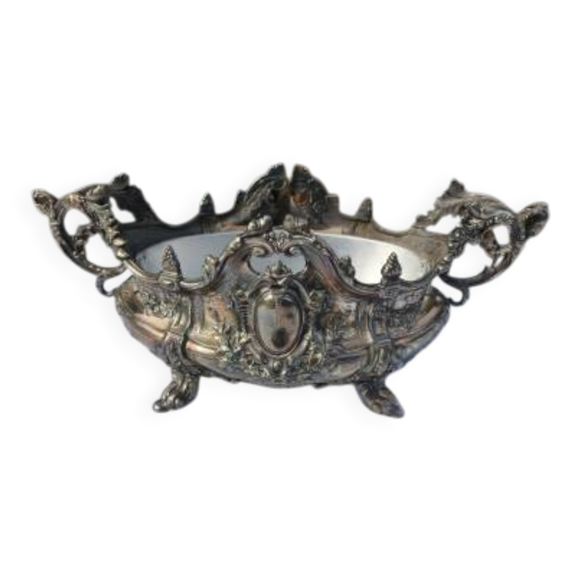 Silver-plated planter