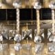 Chandelier 6 lights metal brass 70