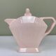 Théière art déco rose