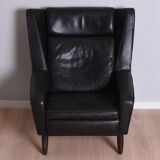 Scandinavian leather armchair, 1960s