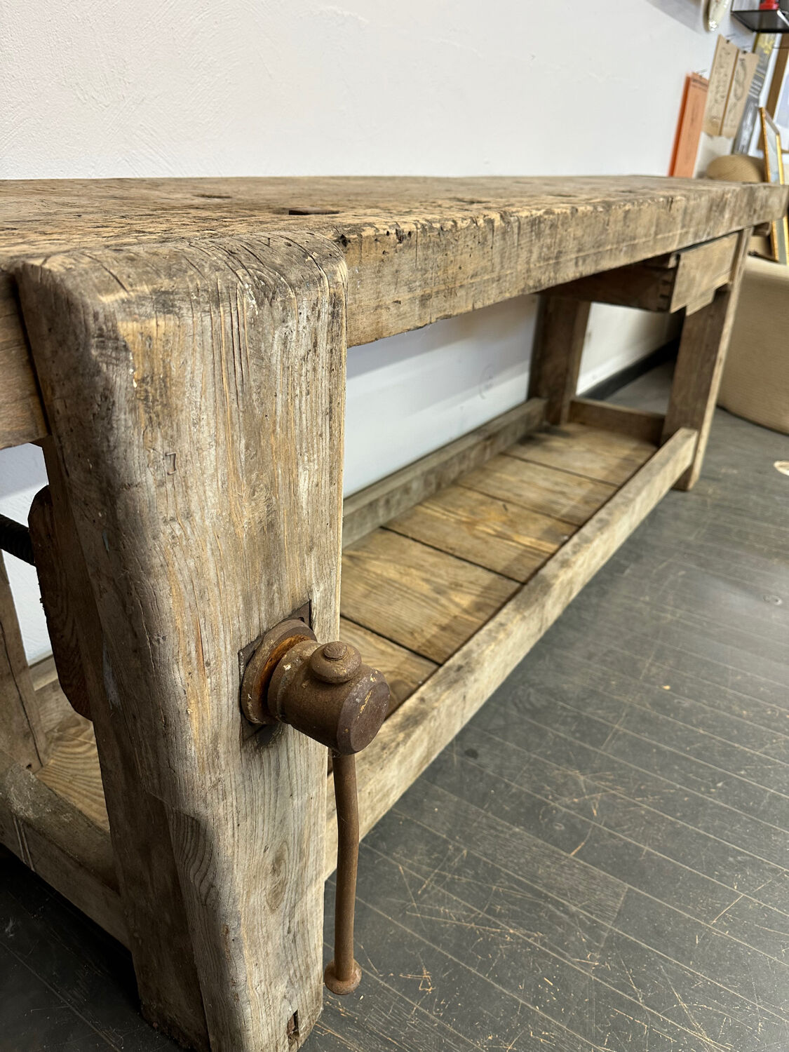 Large Antique Workbench