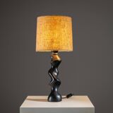 Sculptural wooden Typ 42 table lamp by Temde