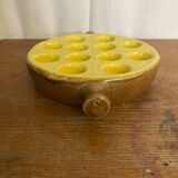 Antique-style ceramic pan for cooking 12 snails, La Bourguignonne