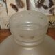 Replacement lampshade in opaque white glass in vintage French lantern style.