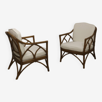 Pair of McGuire armchairs from the 70s