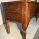 Large antique oak chest with turned legs