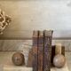 Pair of marble and onyx bookends