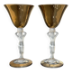 "Pair of cocktail glasses attributed to Bayel, Bacchante model, in ve"